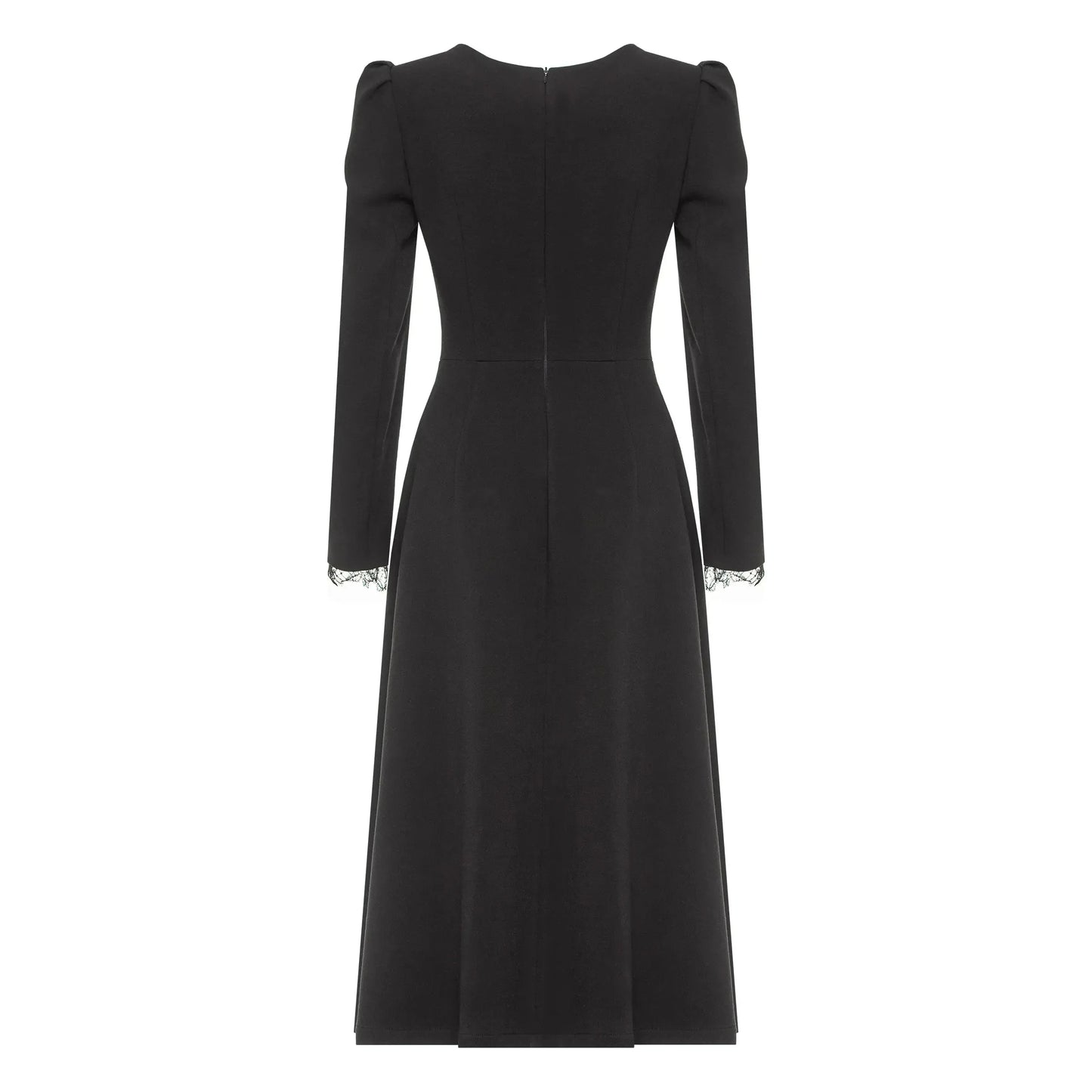 Black cocktail dress with lace