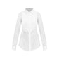 Fitted women's white shirt White pleated shirt