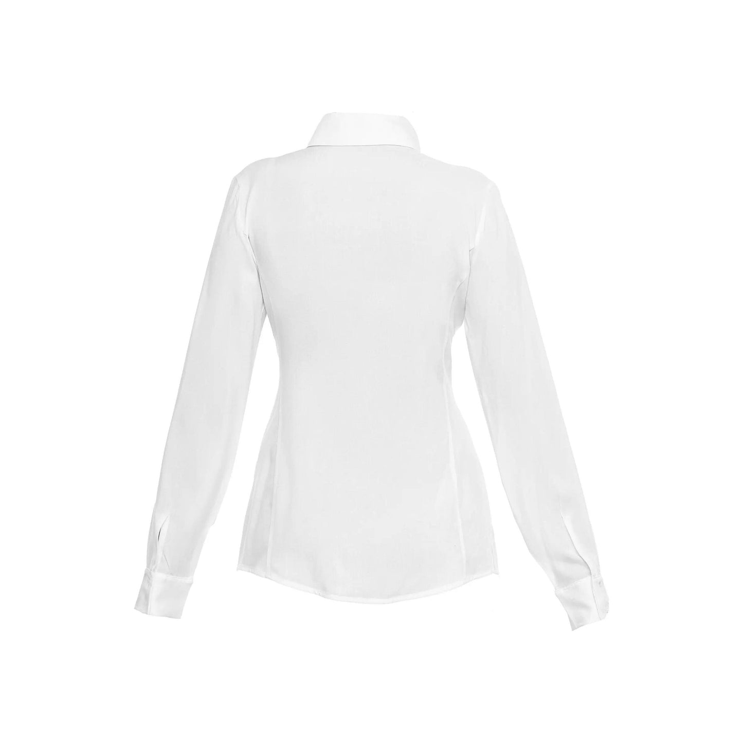 Fitted women's white shirt White pleated shirt