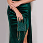 MONRO emerald green crystal bag