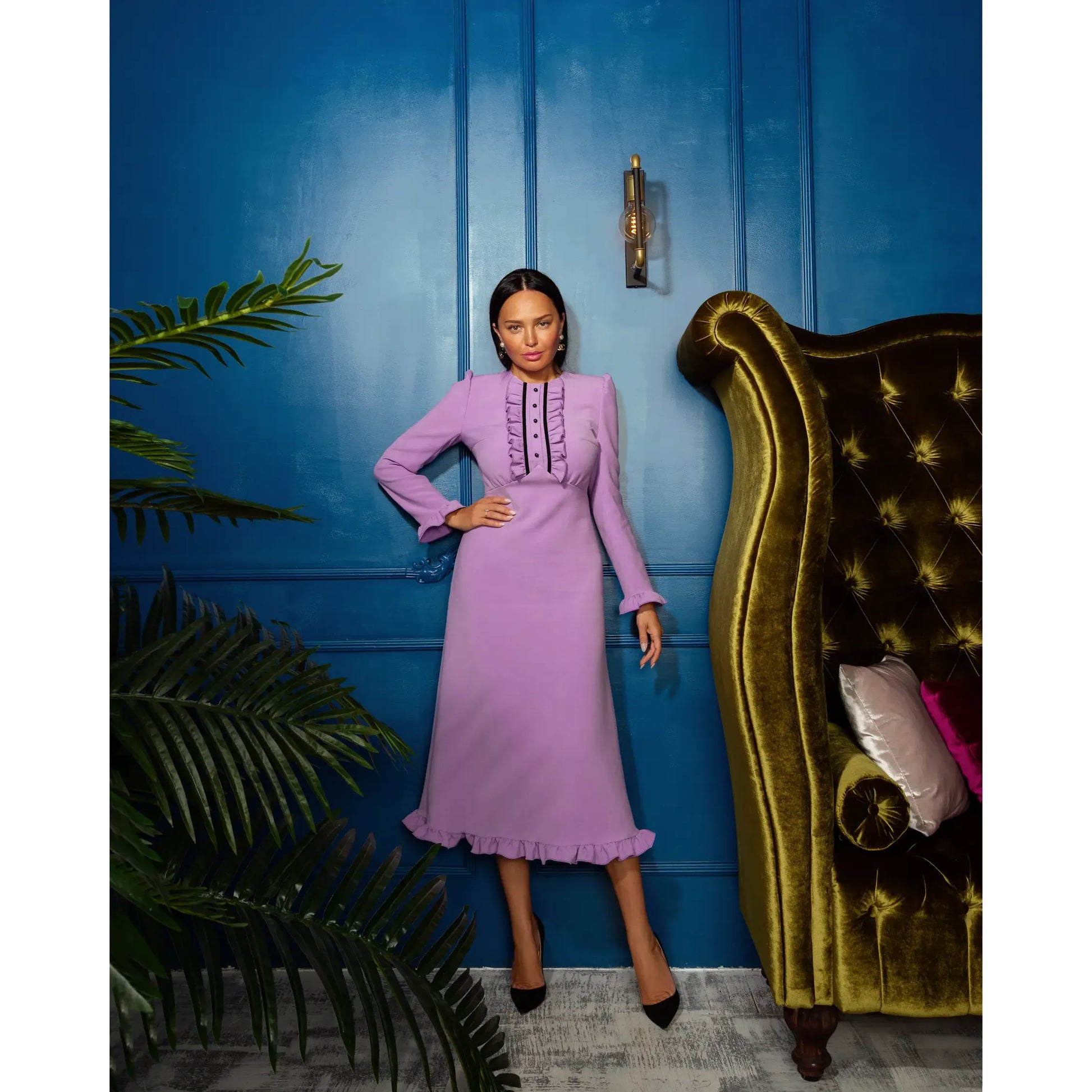 Purple midi dress TREMPEL